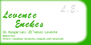 levente enekes business card